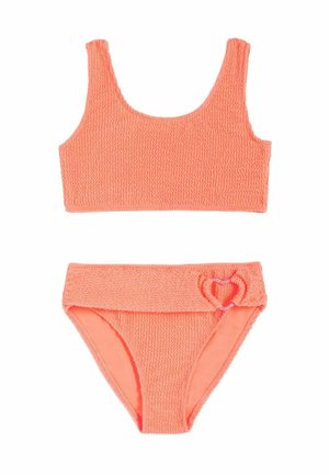 SET - Bikini - orange heart buckle