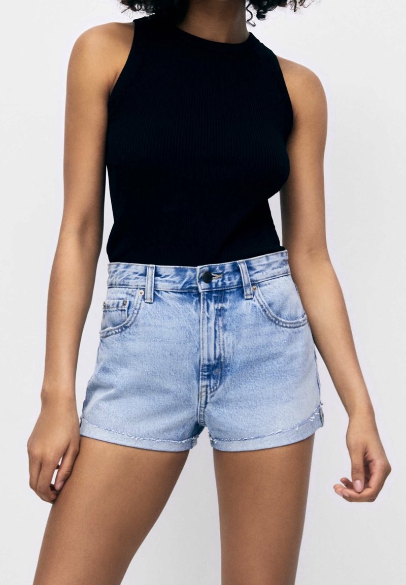 PULL&BEAR Shorts vaqueros - blue denim