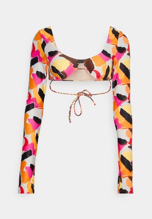 We Are We Wear GIA UNDERWIRE LONG SLEEVE BIKINI TOP - Bikiinide ülaosa - retro paper