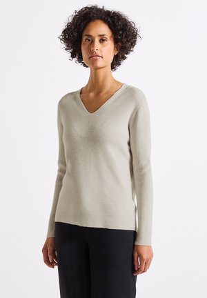 BASIC V-NECK  - Striktrøje - beige