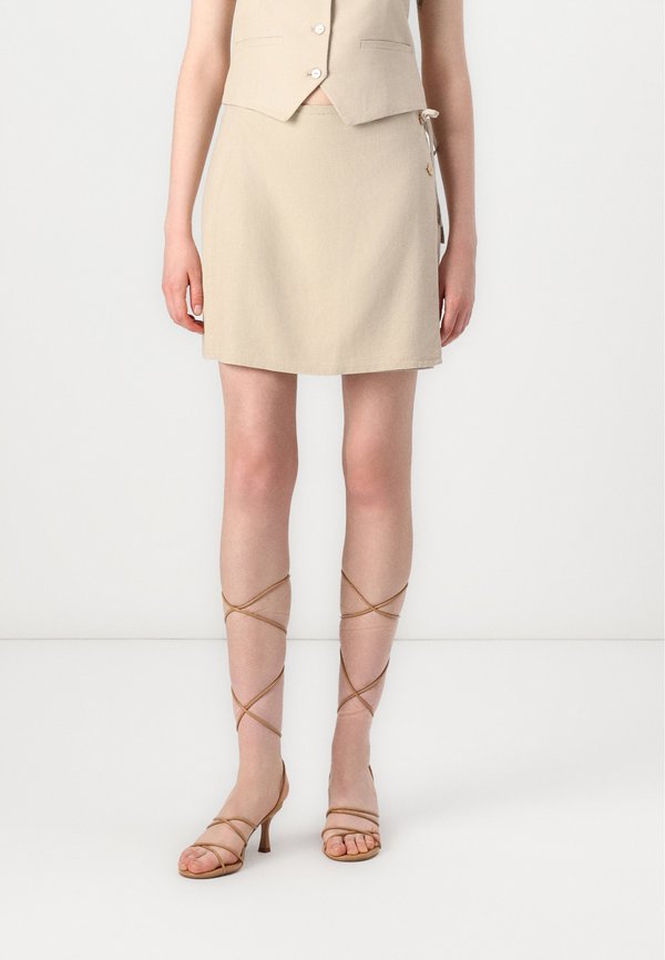 ONLCARO WRAP SKIRT - Wrap skirt - oxford tan