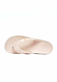 Infradito rosa chiaro realizzati in materiale flessibile, con un sottopiede strutturato con motivi a onda e un design della fascia semplice.