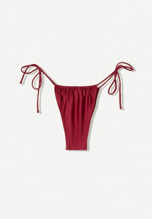 Bershka WITH TIES - Bikini bottoms - bordeaux