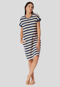 Schiesser MIT TASCHEN 1/2 ARM - Camicia da notte - blau pfirsich