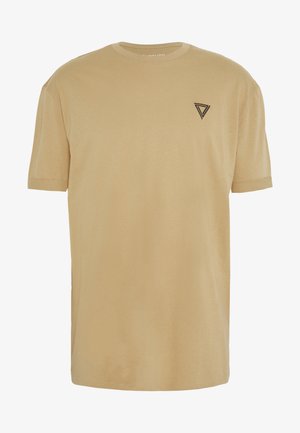 T-shirt med print - tan