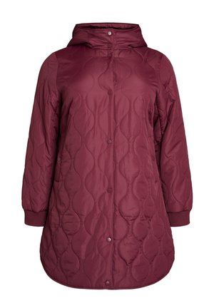 Zizzi, MITTELLANGE STEPPJACKE MIT KAPUZE - Χειμωνιάτικο παλτό - rot