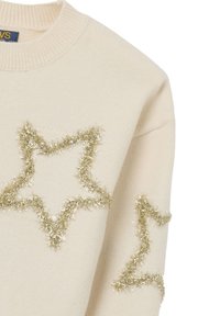 OVS WITH DECORATIVE STARS - Strickpullover - beige marl