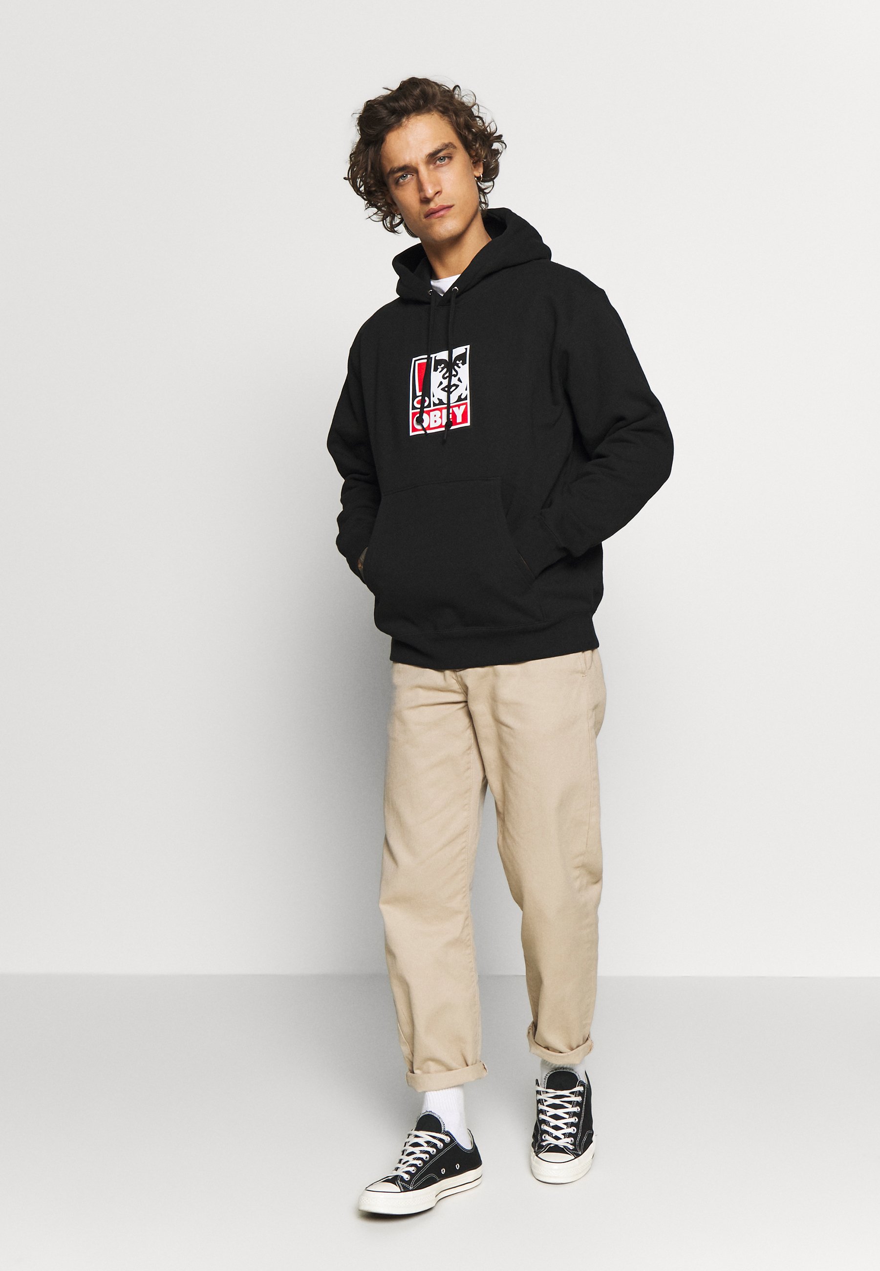 Obey Clothing OBEY EXCLAMATION POINT Hoodie black Obey Clothing OBEY EXCLAMATION POINT Hoodie black