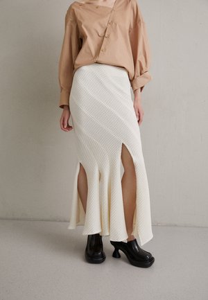 A.W.A.K.E. MODE TWISTED SKIRT - Maxi sukně - ivory