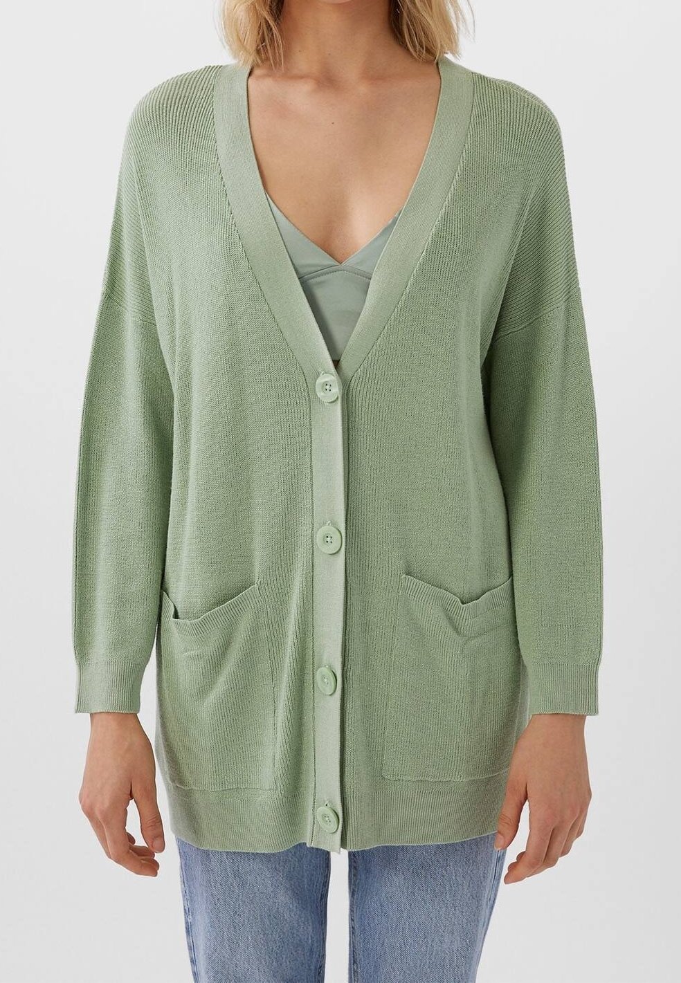 Stradivarius Strickjacke turquoise/türkis (Pre-owned) Zalando