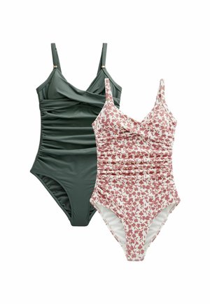 2 PACK - Maillot de bain - pink ditsy floral khaki