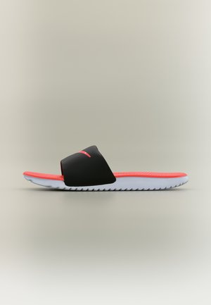 KAWA SLIDE UNISEX - Iešļūcenes - black/bright crimson/white