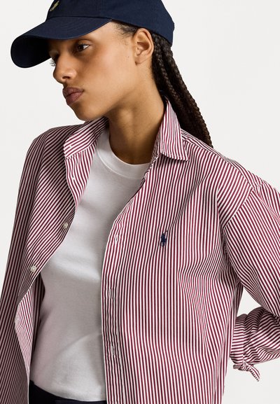 Polo Ralph Lauren RELAXED FIT STRIPED COTTON SHIRT - Pogājama blūze - wine/white
