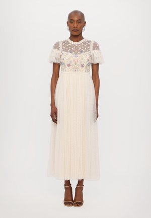 BODICE ROUND NECK ANKLE GOWN - Gallakjole - cream