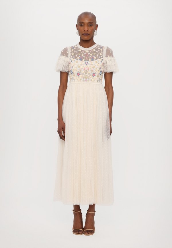 BODICE ROUND NECK ANKLE GOWN - Occasion wear - cream