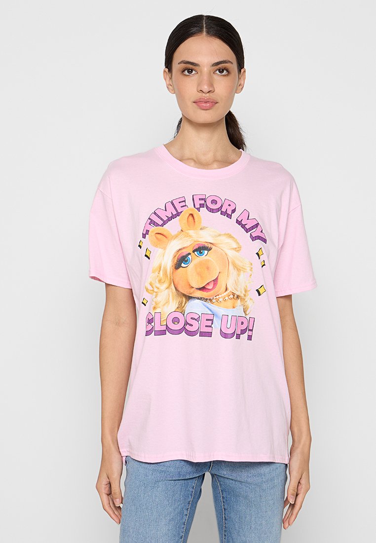 Disney T-shirt print donkerroze