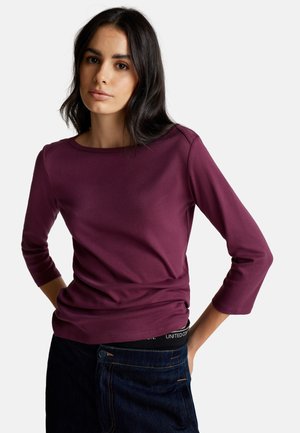 WITH BOAT NECK - Long sleeved top - violet
