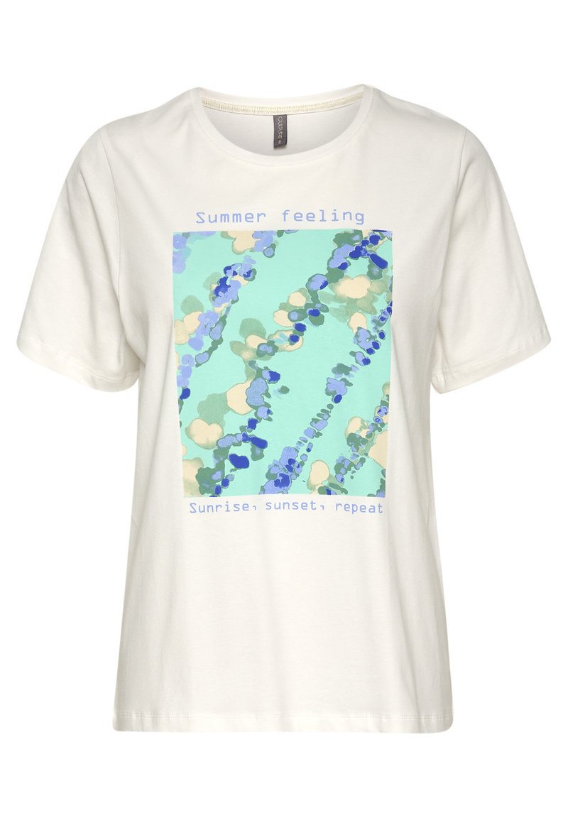 culture T-shirt print crème