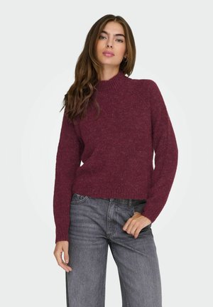 JDYZOEY LIFE L/S HN RAGLAN  - Pullover - maroon banner