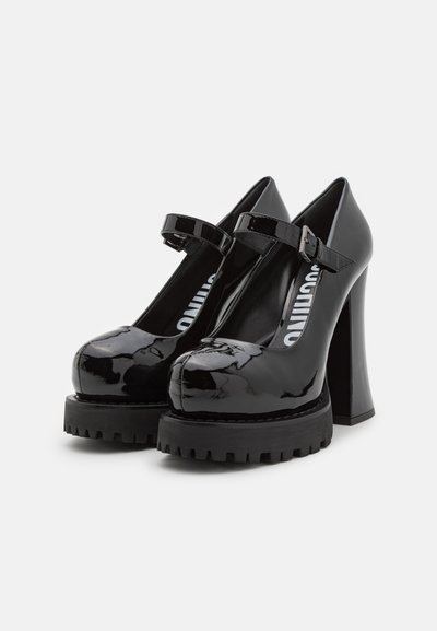 MOSCHINO Čevlji s platformo in peto - nero