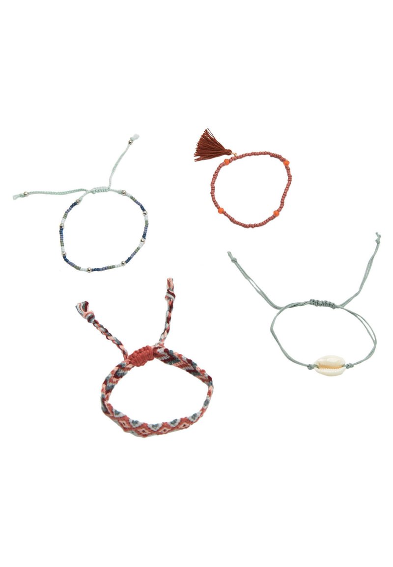 PULL&BEAR 4PACK OF THREAD Bracelet red Zalando.de