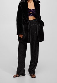 PULL&BEAR Krátký kabát - mottled black