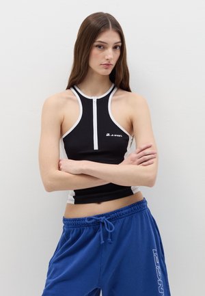 Top - white black
