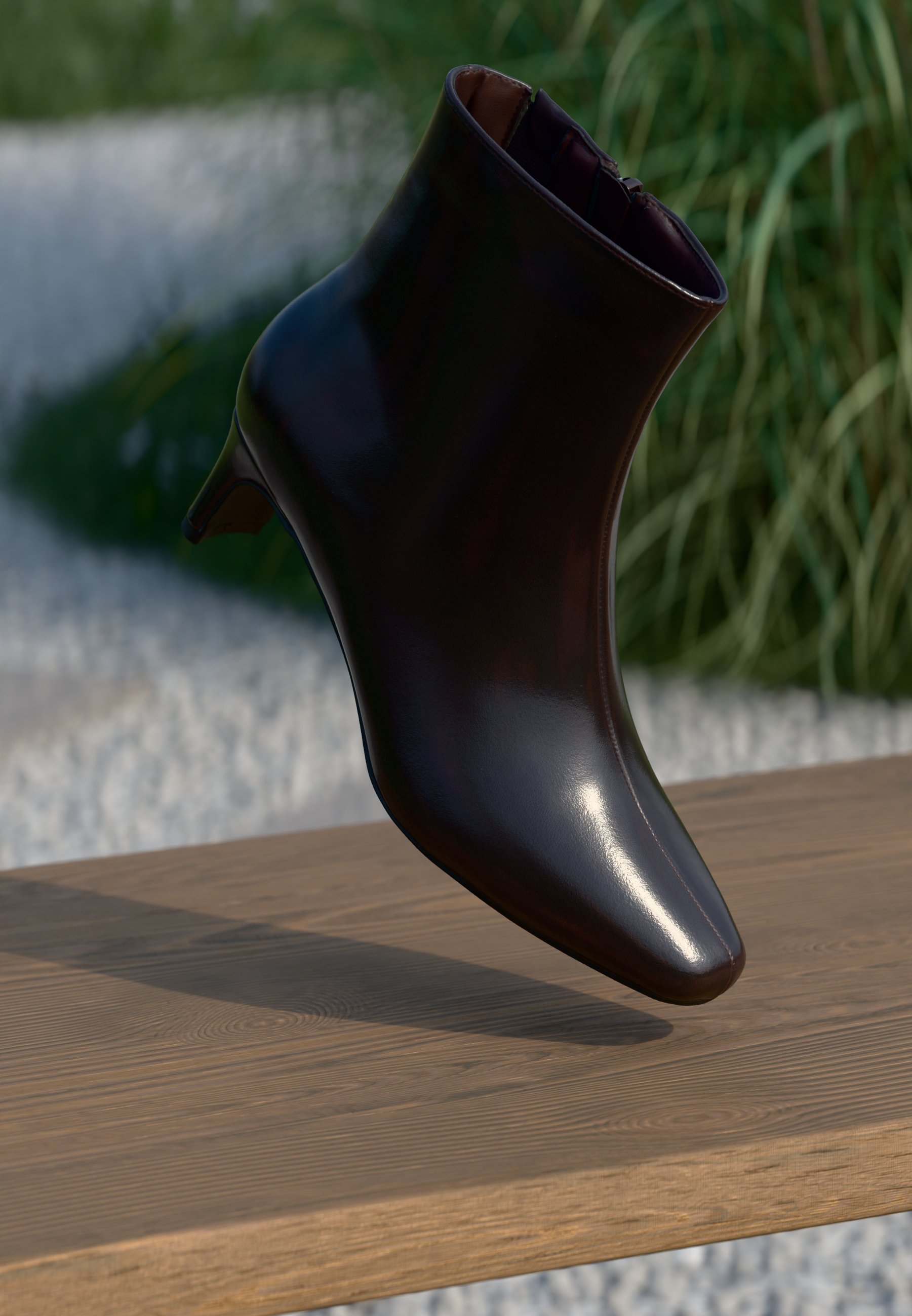 Stivaletti in pelle scamosciata con kitten heel - Marrone - & Other IT