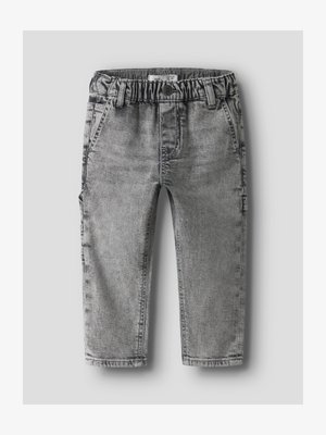 Halli denim püksid elastse vöökohtaga, viie tasku ja aheneva säärekujundusega. Kulunud tekstuur nähtavate tikandite detailidega.