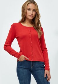 Minus - MINEW LAURA CARDIGAN - Adīta jaka - lava red Miniatūras attēls 1