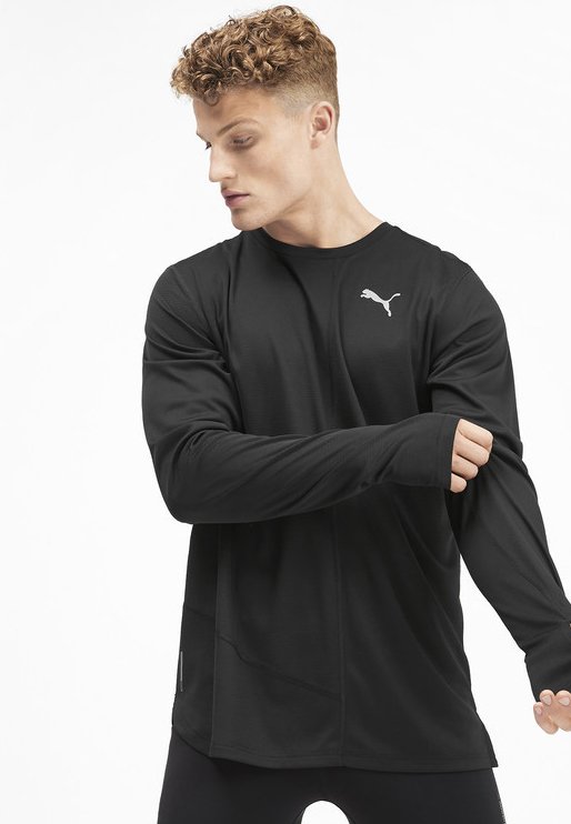 Puma IGNITE TEE - Langarmshirt - black 