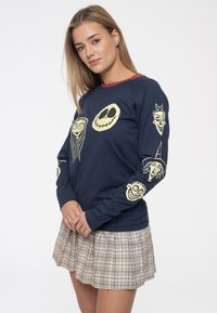 Paradiso Clothing THE NIGHTMARE BEFORE CHRISTMAS FACES AOP - Long sleeved top - navy