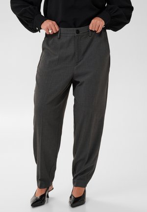 Kaffe Curve, KCRIELLA PANTS - Pantalon classique - dark grey melange