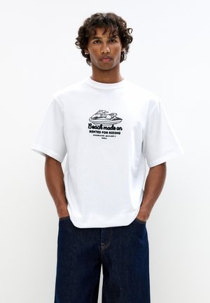 PULL&BEAR JET - Print T-shirt - white