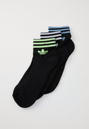 3 PACK - Chaussettes - black/ash blue/signal green