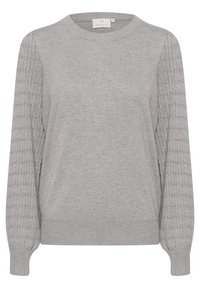 Striktrøje - grey melange