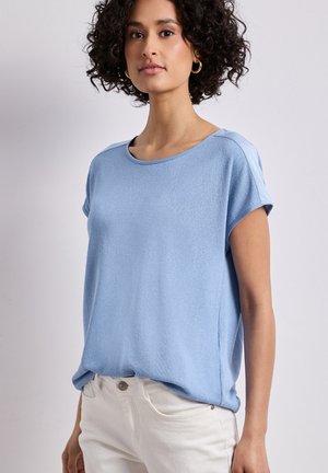 Street One SHIRT MIT BOATNECK UND SCHULTERDETAIL - T-shirt basique - drift blue
