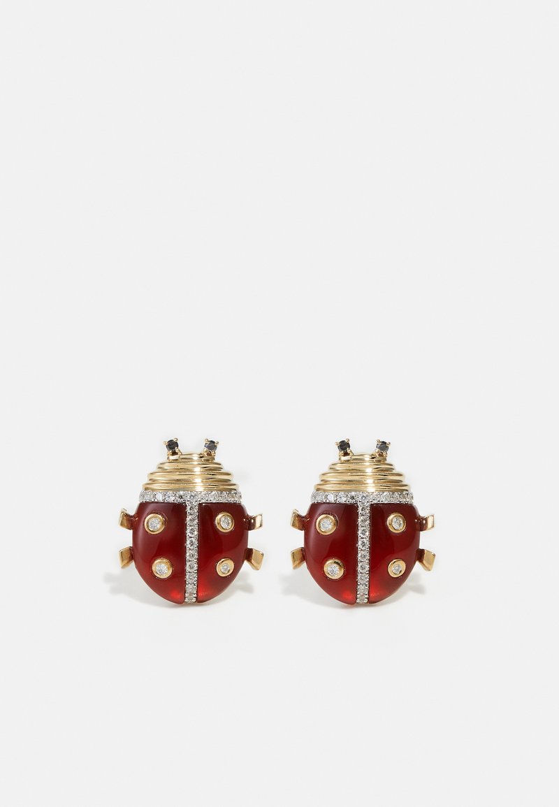 Yvonne Leon PAIRE DE PUCES COCCINELLE - Pendientes - yellow gold ...