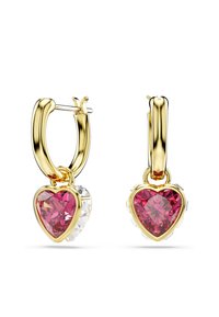 CHROMA HOOP DROP HEART - Pendientes - red