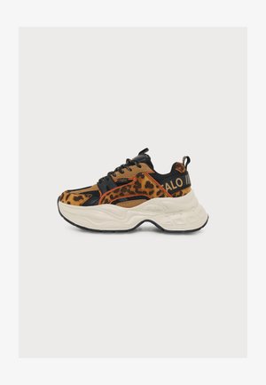 Buffalo, YUNO - Baskets basses - beige/black/leo