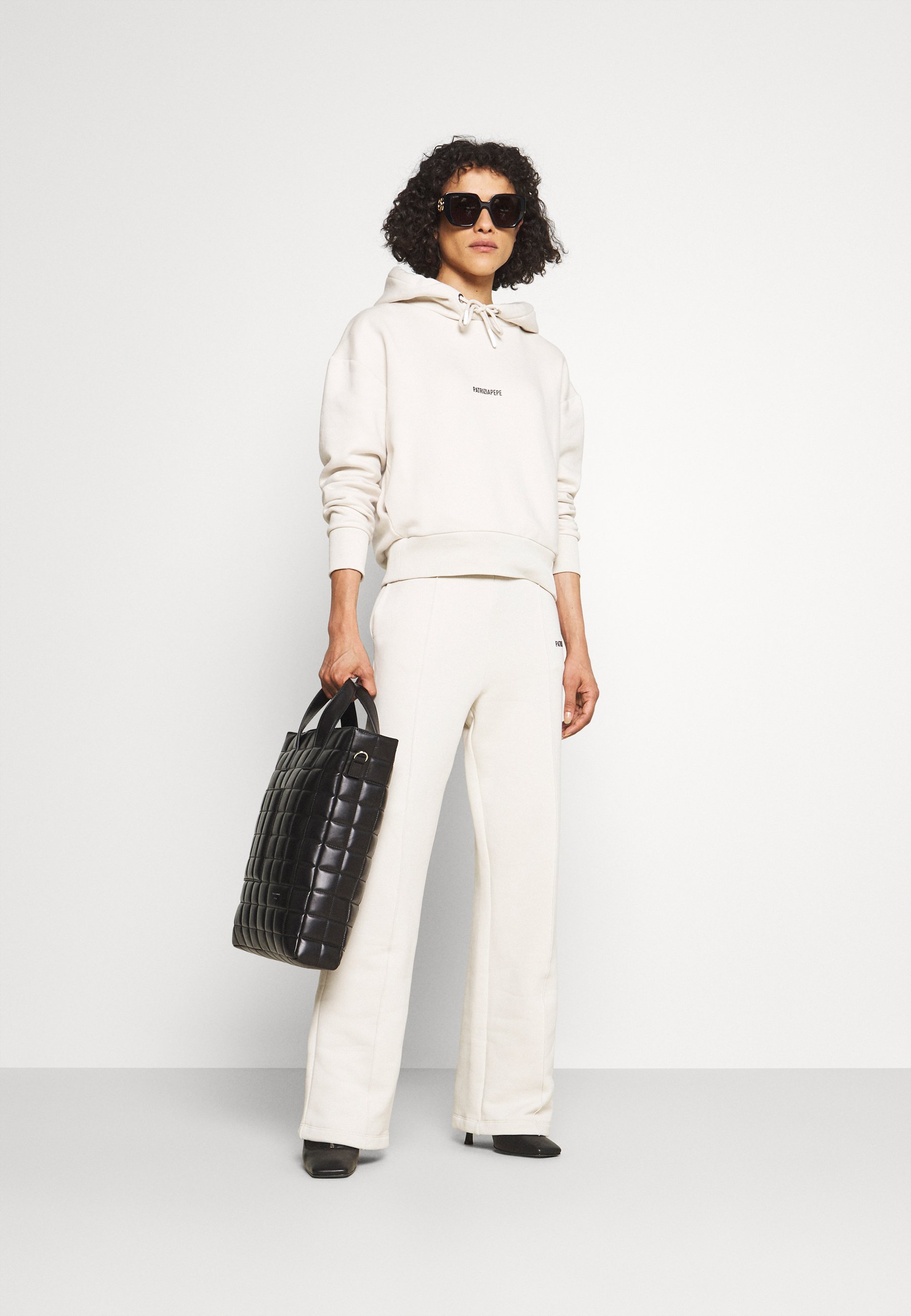 Patrizia Pepe PANTALONI TROUSERS - Treningo apatinė dalis - white  stone/balta - Zalando.lt