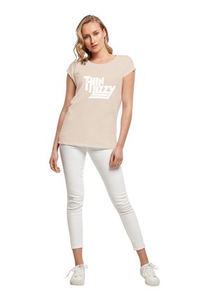 Merchcode THIN LIZZY  TL STACKED LOGO EXTEN - T-shirts med print - whitesand