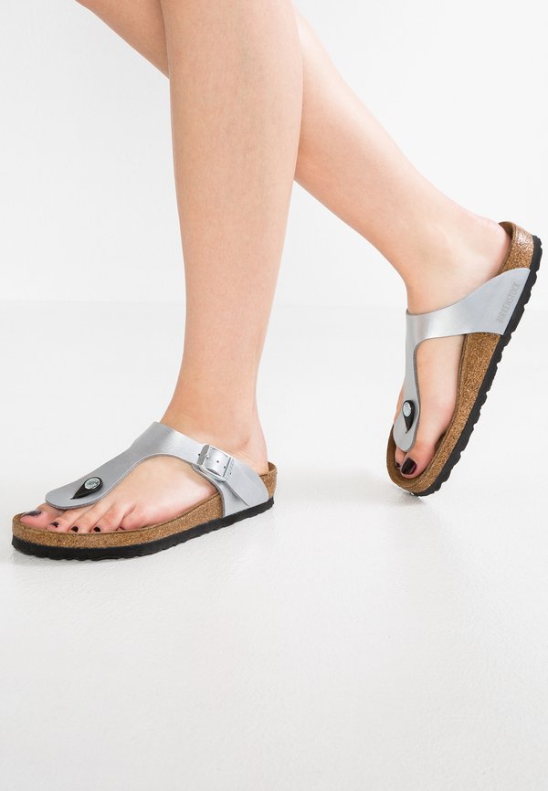 GIZEH REGULAR - Riemensandalette - silver