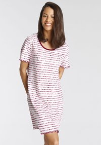 LASCANA - SLEEPSHIRT - Nightie - pink-rot-gestreift Thumbnail Image 1