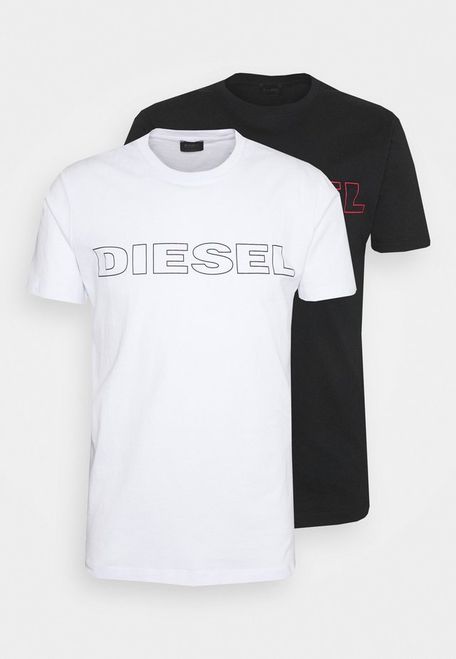 2 PACK - T-shirt imprimé - black/white