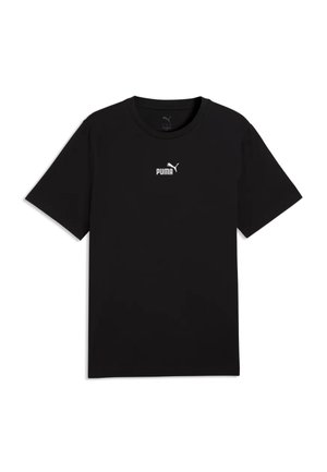 Puma, ESS SMALL NO.1 LOGO CENTERED TEE 002 VAR - T-shirts basic - screziato-mottled black