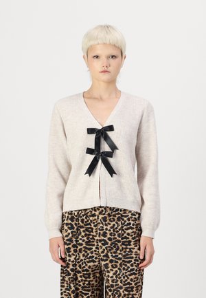VILA VINELLY BOW CARDIGAN - Cardigan - super light natural