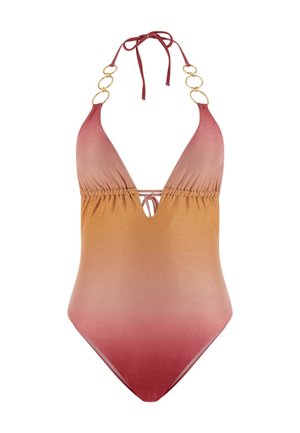 Guess, GLITZERNDER EINTEILER BADEANZUG - Badedragt - mehrfarbe rose