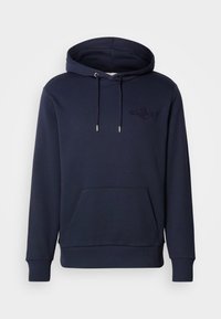 TONAL SHIELD HOODIE - Luvtröja - evening blue