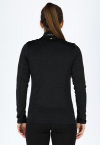Swedemount TRAIL STRETCH - Felpa con zip - black melange lt pink